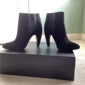 Rachel Zoe black suede booties